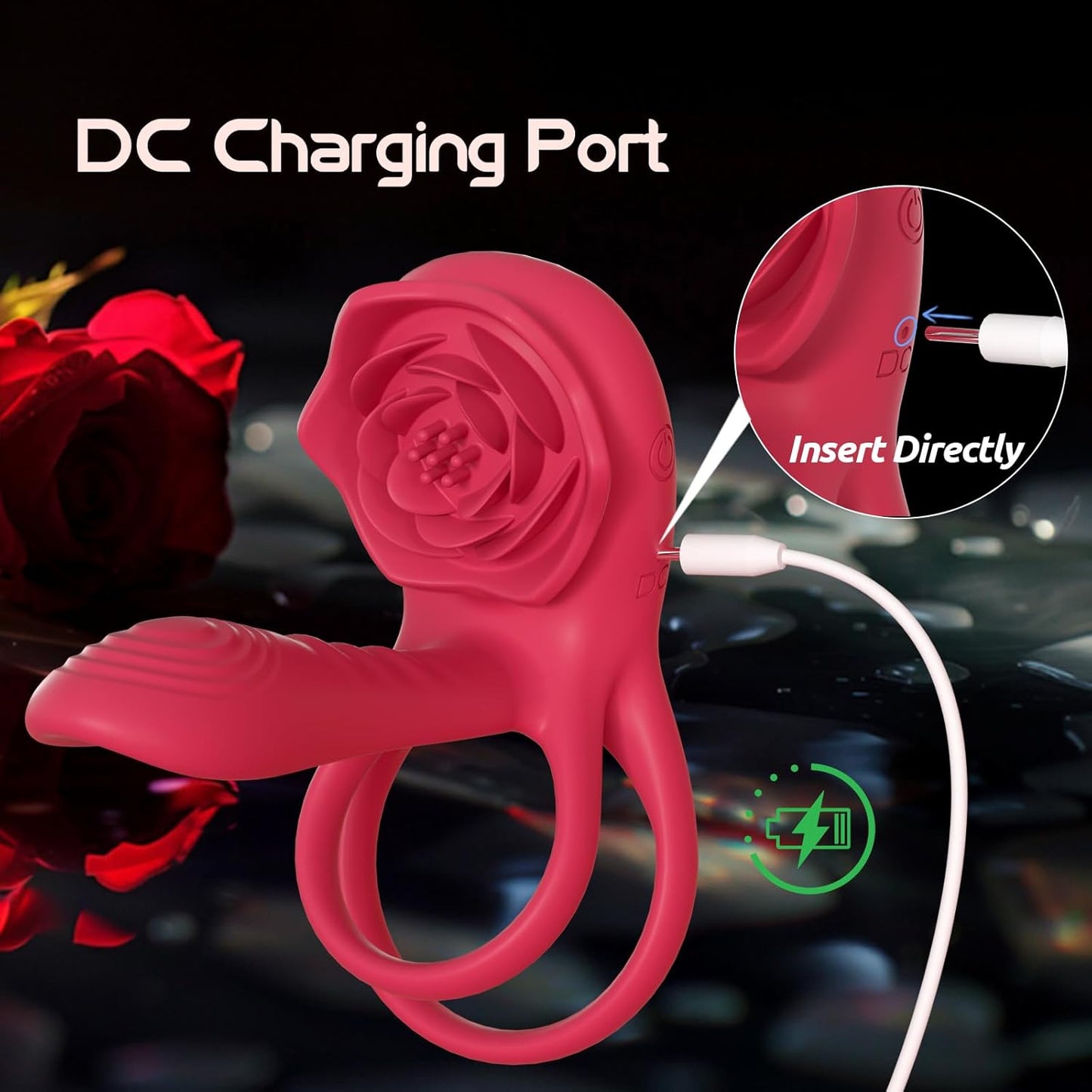 Blooming Desire Couples Vibrator with Cock Rings