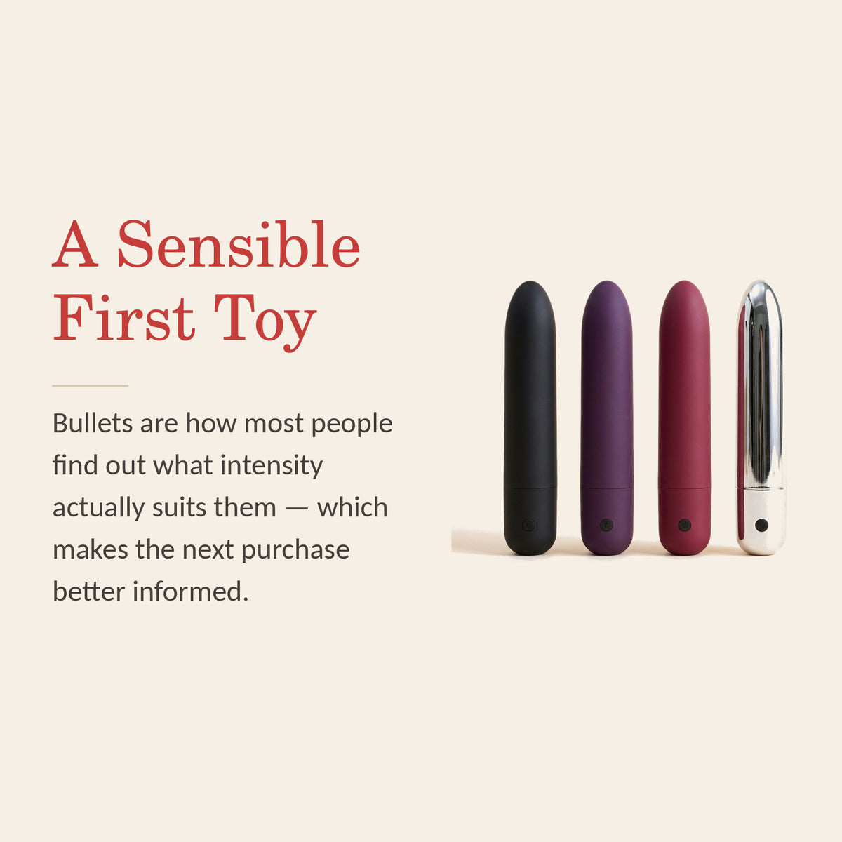 Bliss Bullet feature banner: a sensible first toy for learning what intensity actually suits you