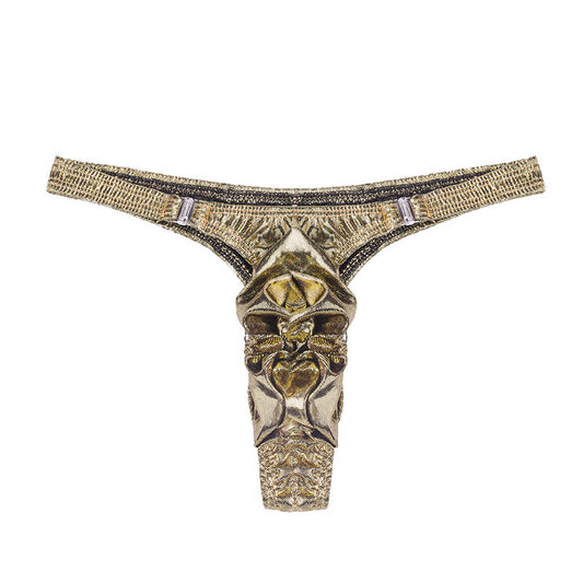 Men’s Metallic Erotic Thong – Bold, Shiny & Sensual Underwear for Confident Men