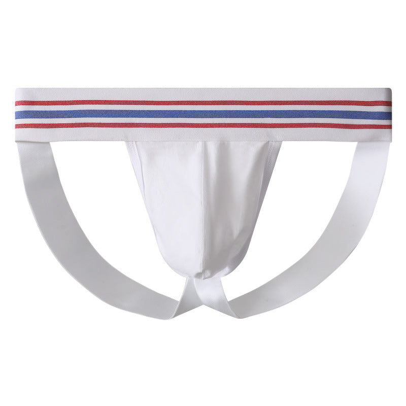 Men’s Sexy Jockstrap Underwear – Athletic Style Erotic Lingerie in Red, White, Blue & Black