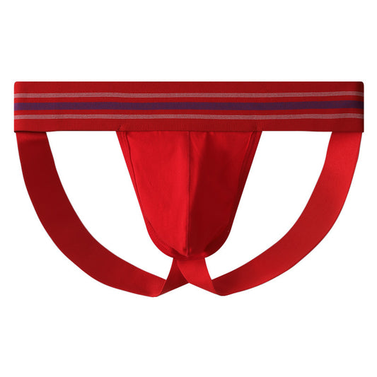 Men’s Sexy Jockstrap Underwear – Athletic Style Erotic Lingerie in Red, White, Blue & Black