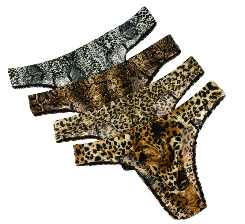 Wild Instinct Men’s Sexy Animal Print Underwear – Tiger, Leopard & Snake Pattern Briefs
