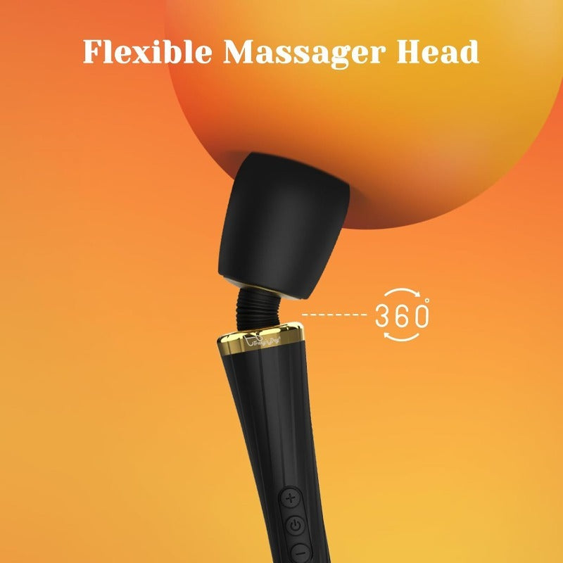 Rechargeable massage wand with charging cable — Femme Bliss LuxePower