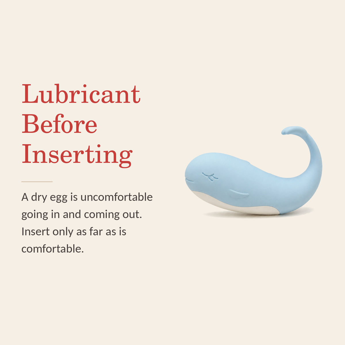TidalBliss feature banner: apply water-based lubricant before inserting, and only as far as is comfortable