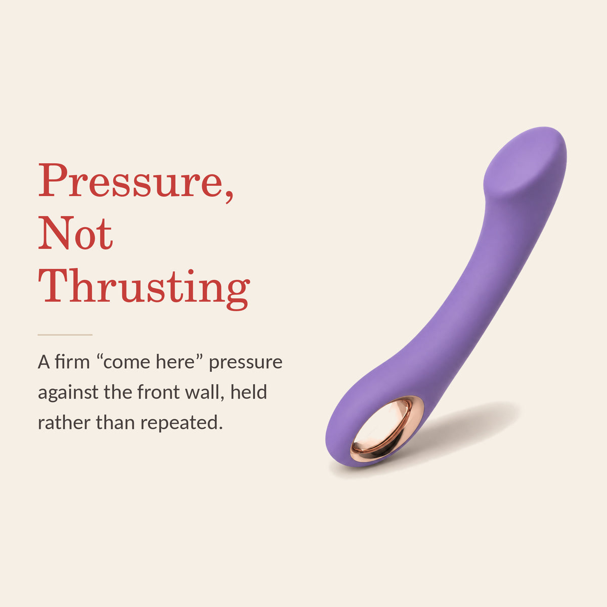 Velvet Pulse feature banner: firm held pressure against the front wall rather than thrusting