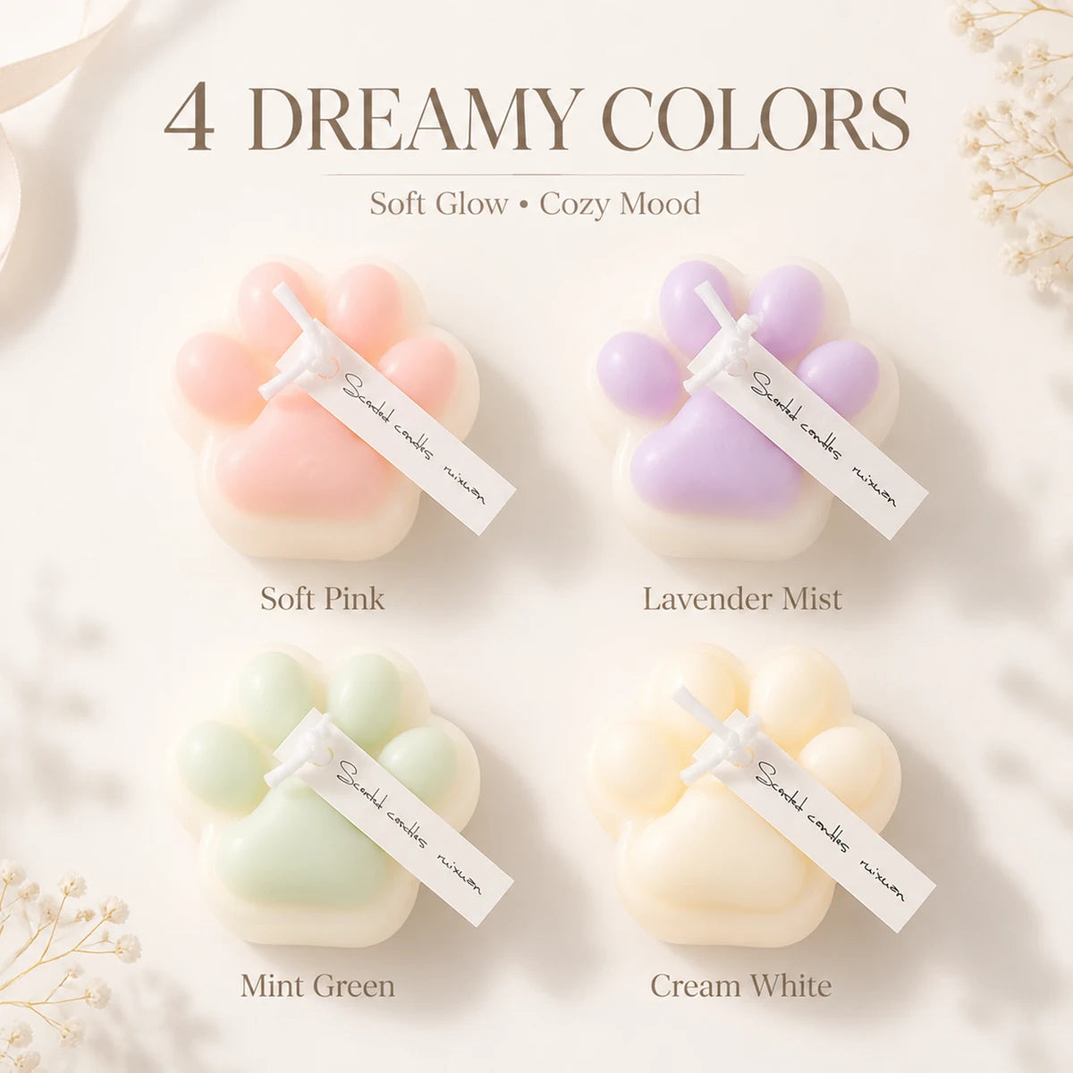 MeltMoment Paw — Low-Temp Drip Candle
