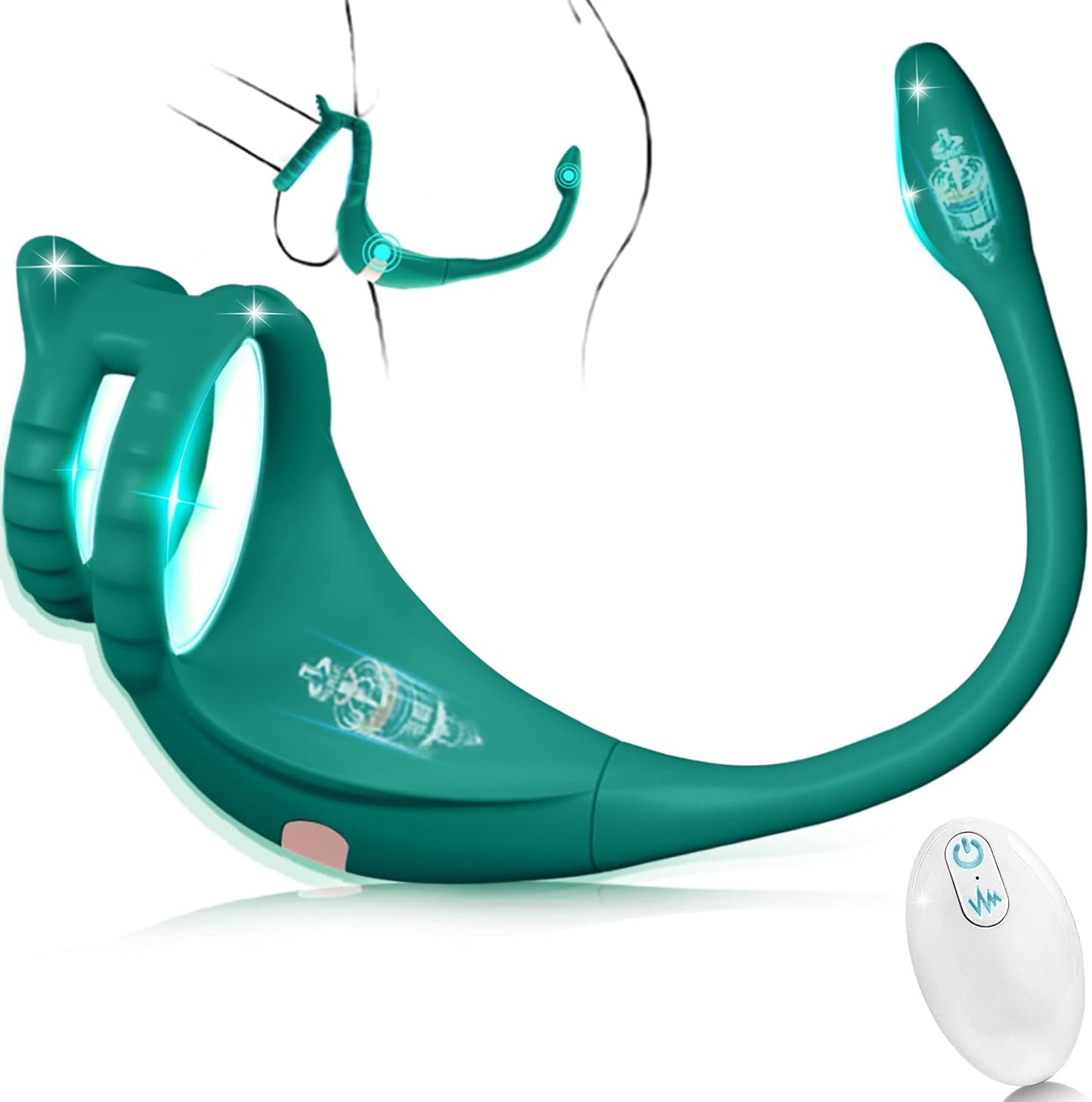 Vibrating Cock Ring Taint Stimulator with Mini Bullet