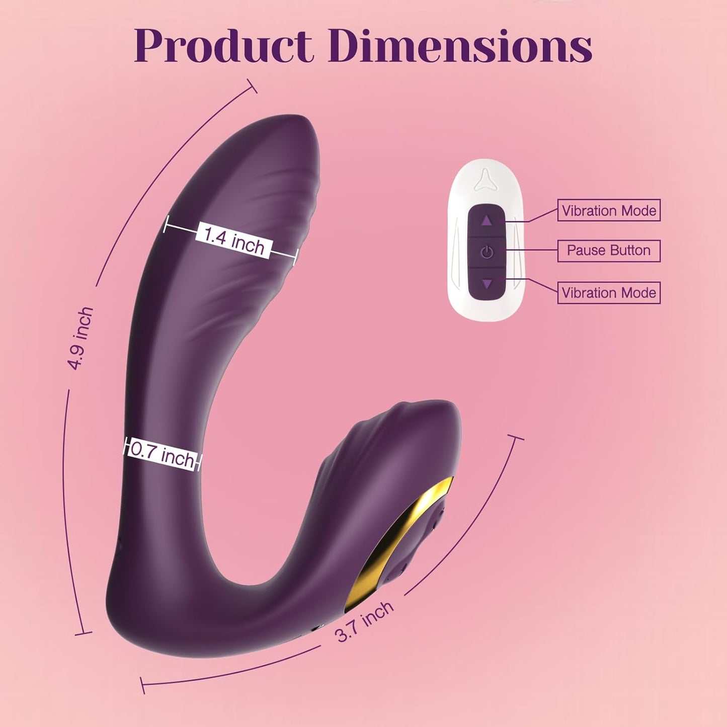 Vibrant Pulse Remote-Controlled Dual-Stimulation Vibrator