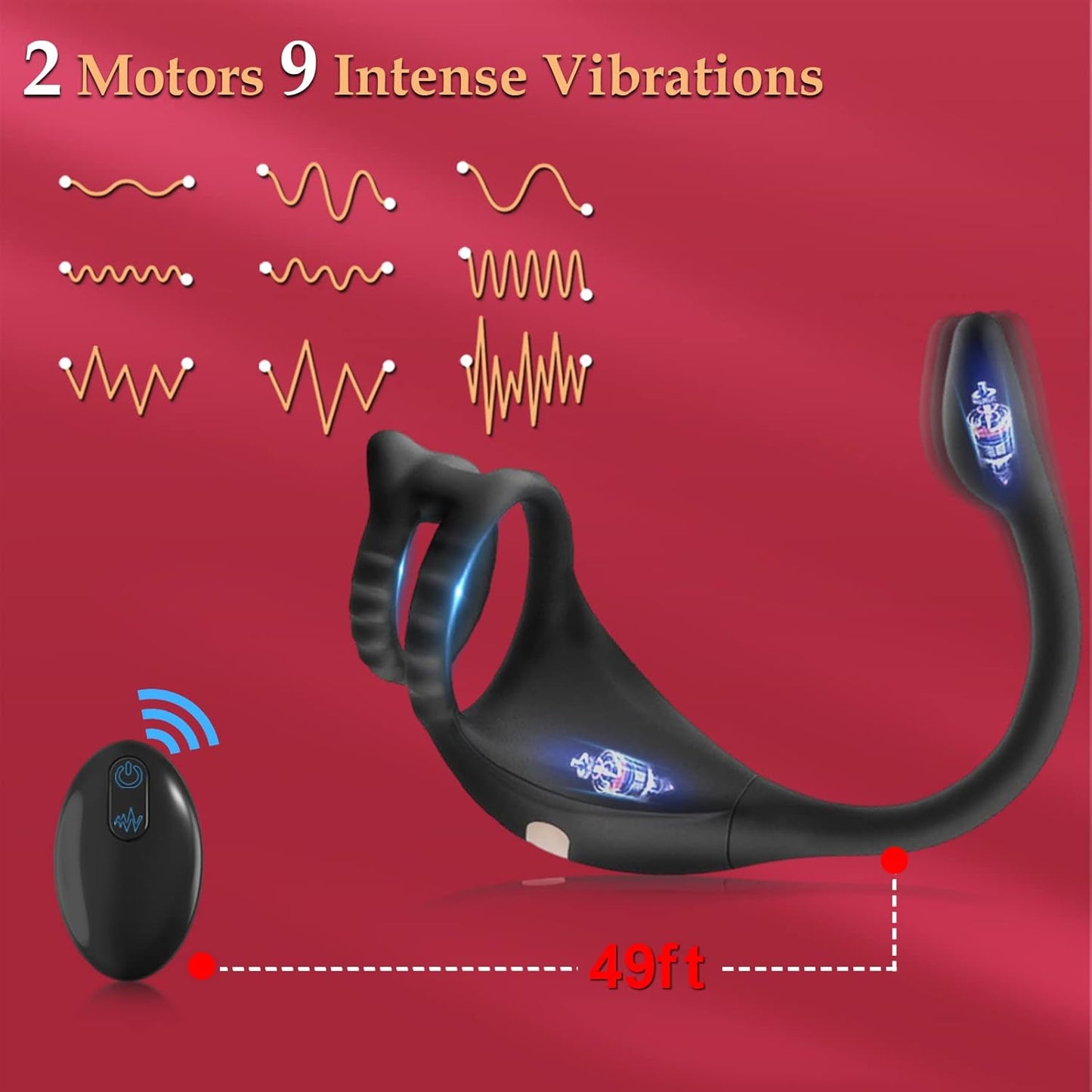 Vibrating Cock Ring Taint Stimulator with Mini Bullet