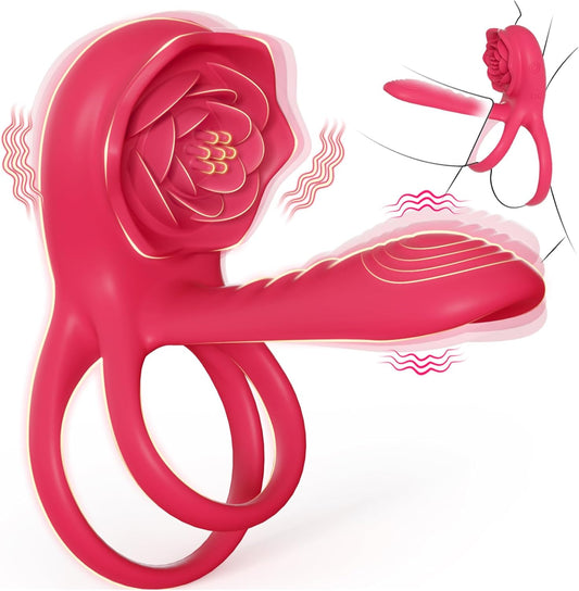 Blooming Desire Couples Vibrator with Cock Rings