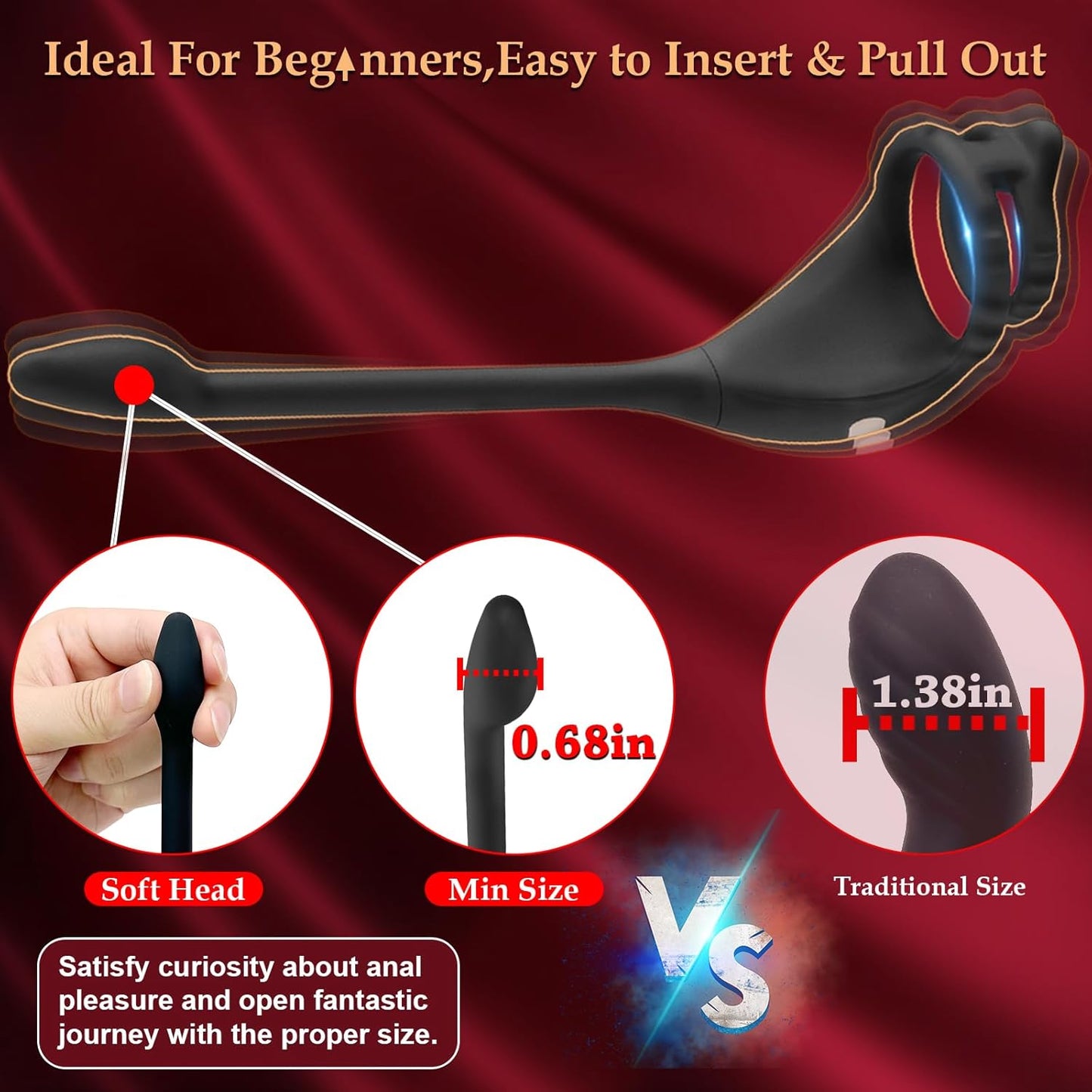 Vibrating Cock Ring Taint Stimulator with Mini Bullet