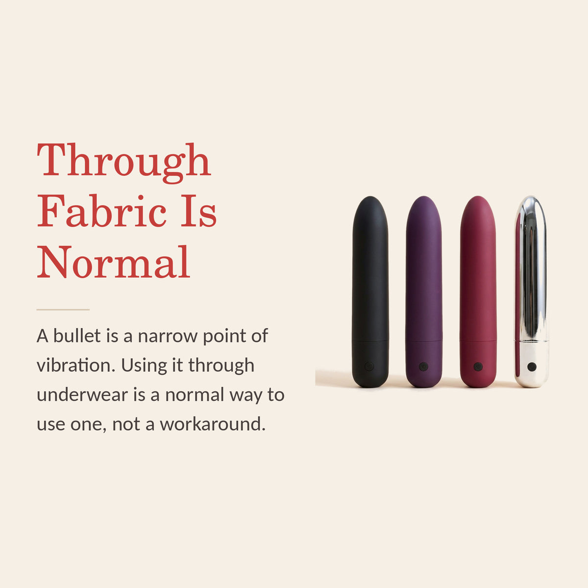 Bliss Bullet feature banner: using it through underwear is a normal way to soften a narrow point of vibration