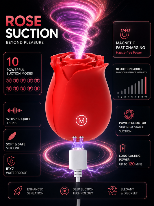 BloomPulse Rose Suction Vibrator