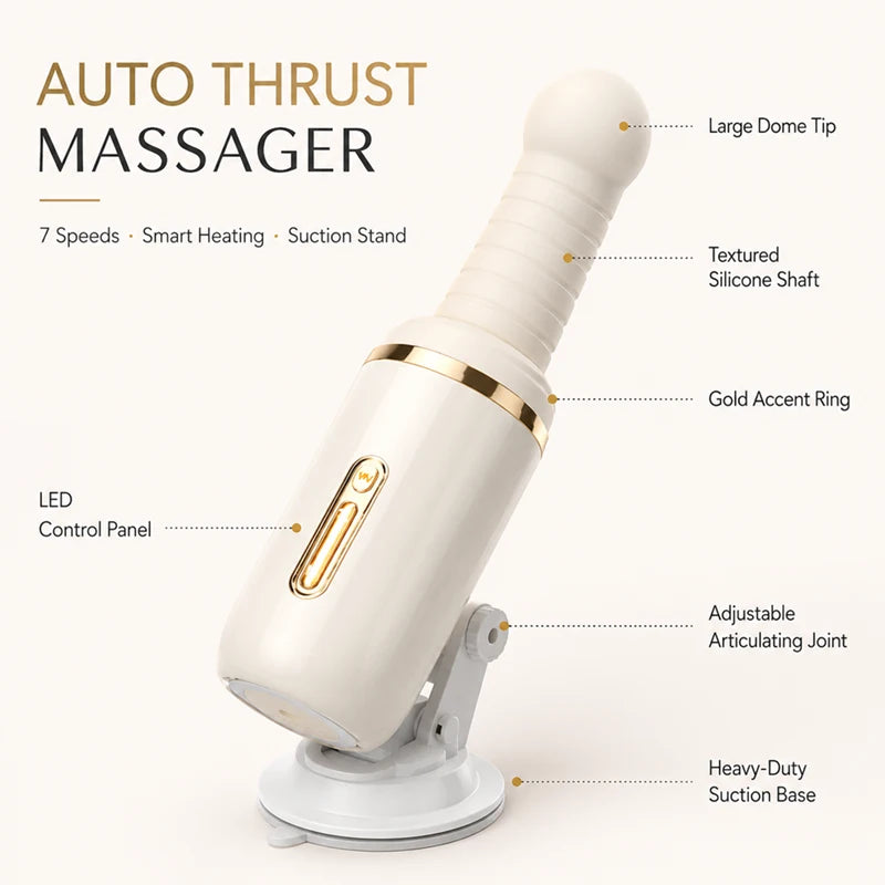 SteelBliss Pro — App-Controlled Auto-Thrusting AV Wand Vibrator