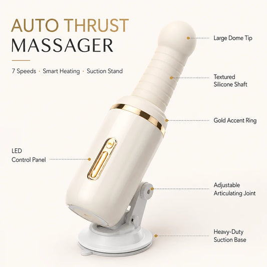 SteelBliss Pro — App-Controlled Auto-Thrusting AV Wand Vibrator