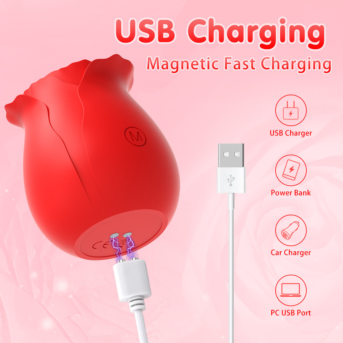BloomPulse Rose Suction Vibrator