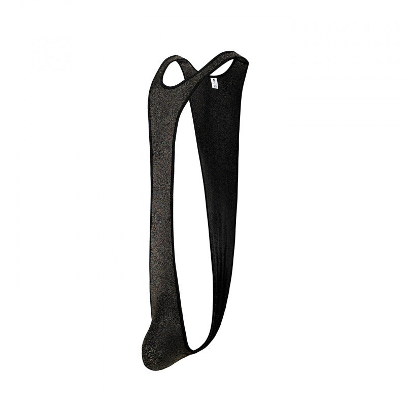Men's Suspender Bodysuit — Ice Silk One-Piece with Contour Pouch