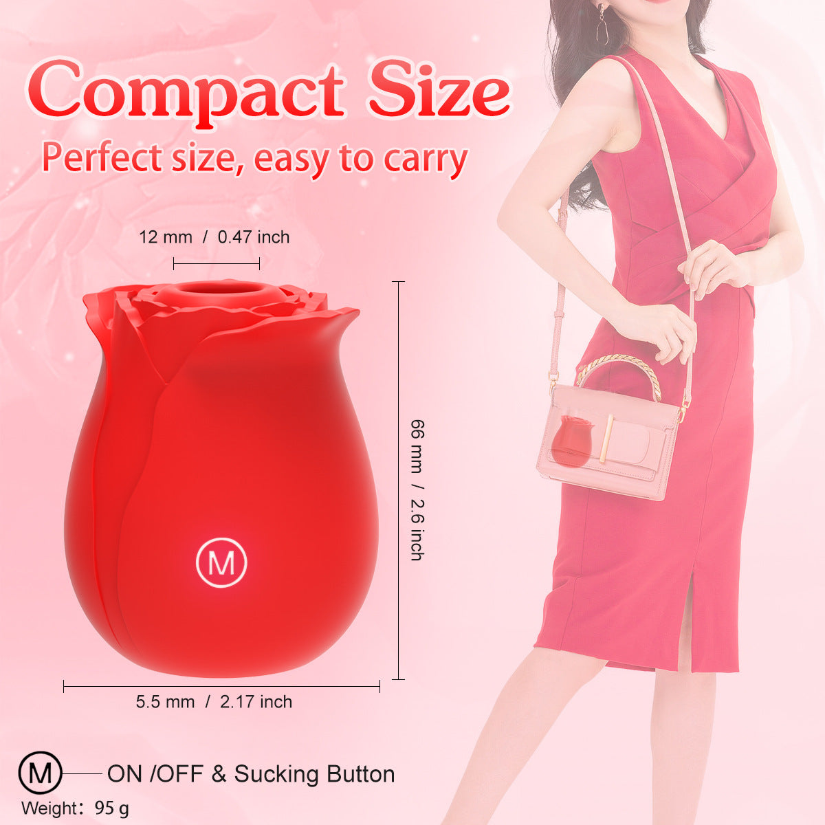 BloomPulse Rose Suction Vibrator