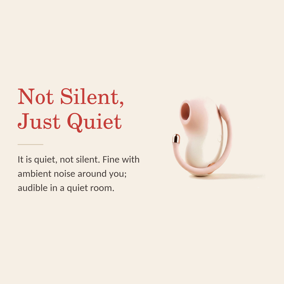 PodPulse Bean feature banner: Not Silent, Just Quiet — fine with ambient noise around you; audible in a quiet room