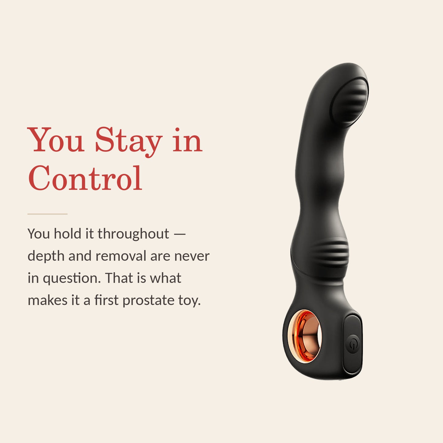 RingGrip feature banner: you hold it throughout, so depth and removal are never in question