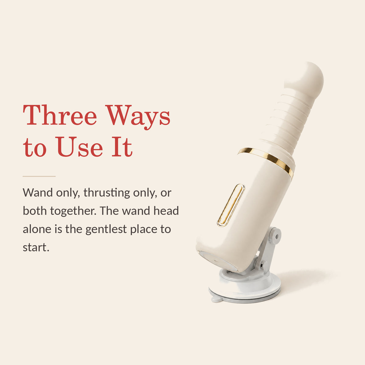 SteelBliss Pro feature banner: three ways to use it — wand only, thrusting only, or both together