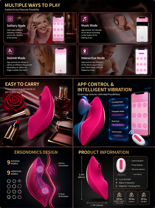 BlissWave — App-Controlled Wearable Suction Vibrator