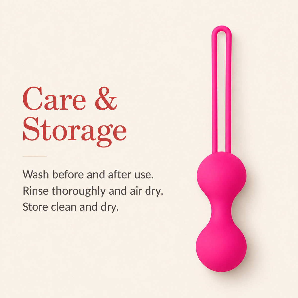 BloomCore care and storage: wash before and after use, rinse thoroughly, air dry and store clean and dry.