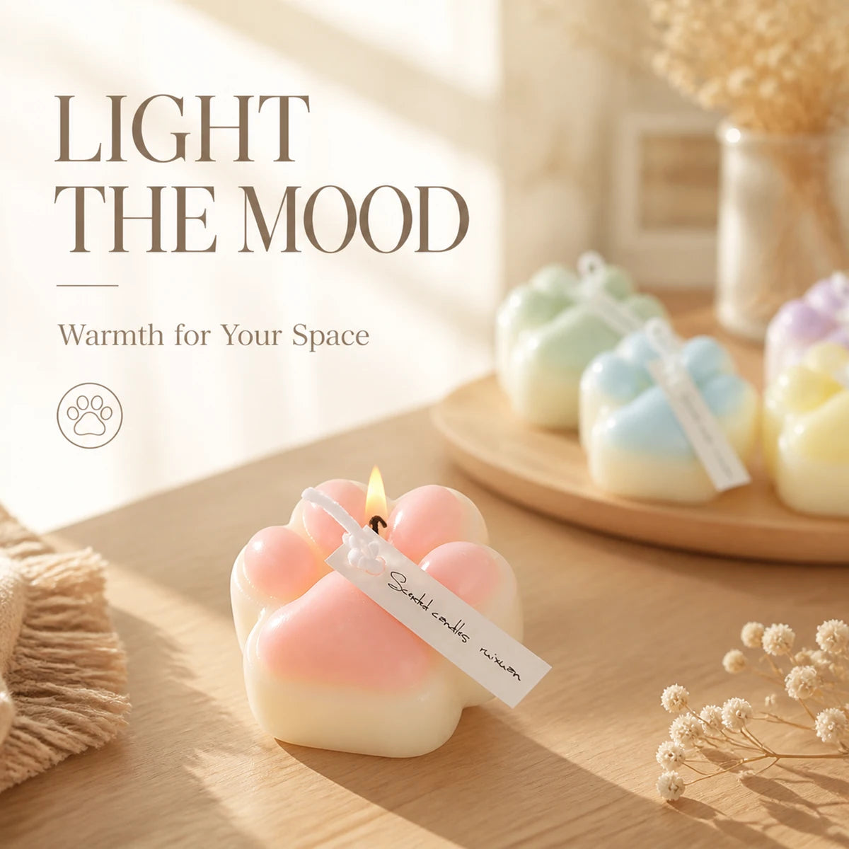 MeltMoment Paw — Low-Temp Drip Candle